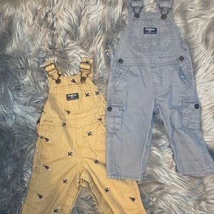 2 pair OshKosh overalls